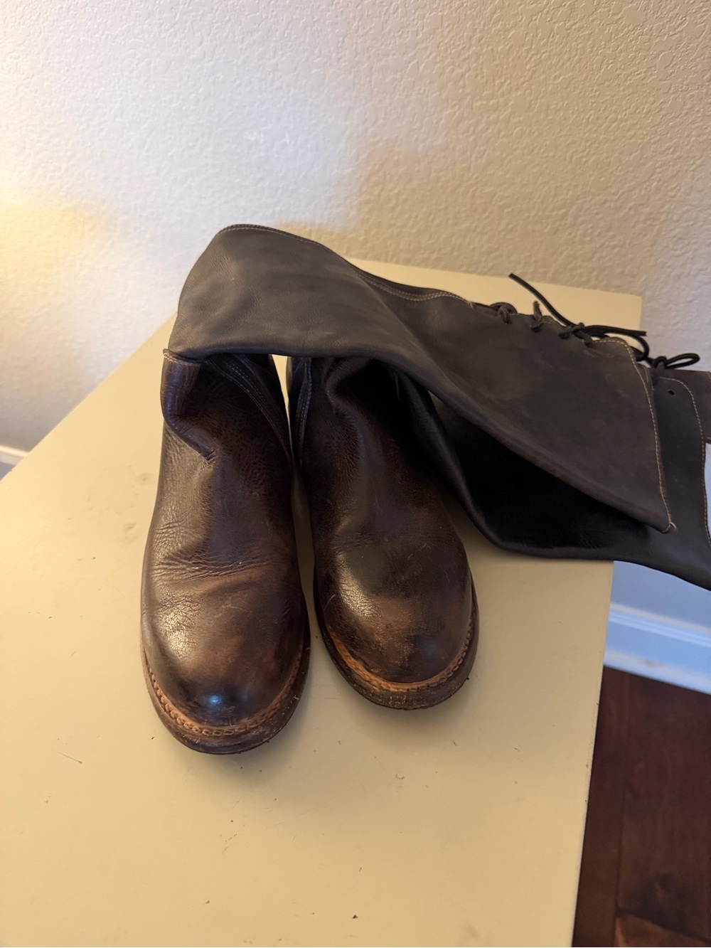 BED STU Manchester Tall Leather Boots Brown Size 8.5